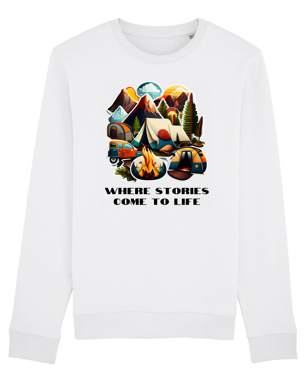 Bluză mânecă lungă Unisex Rise White