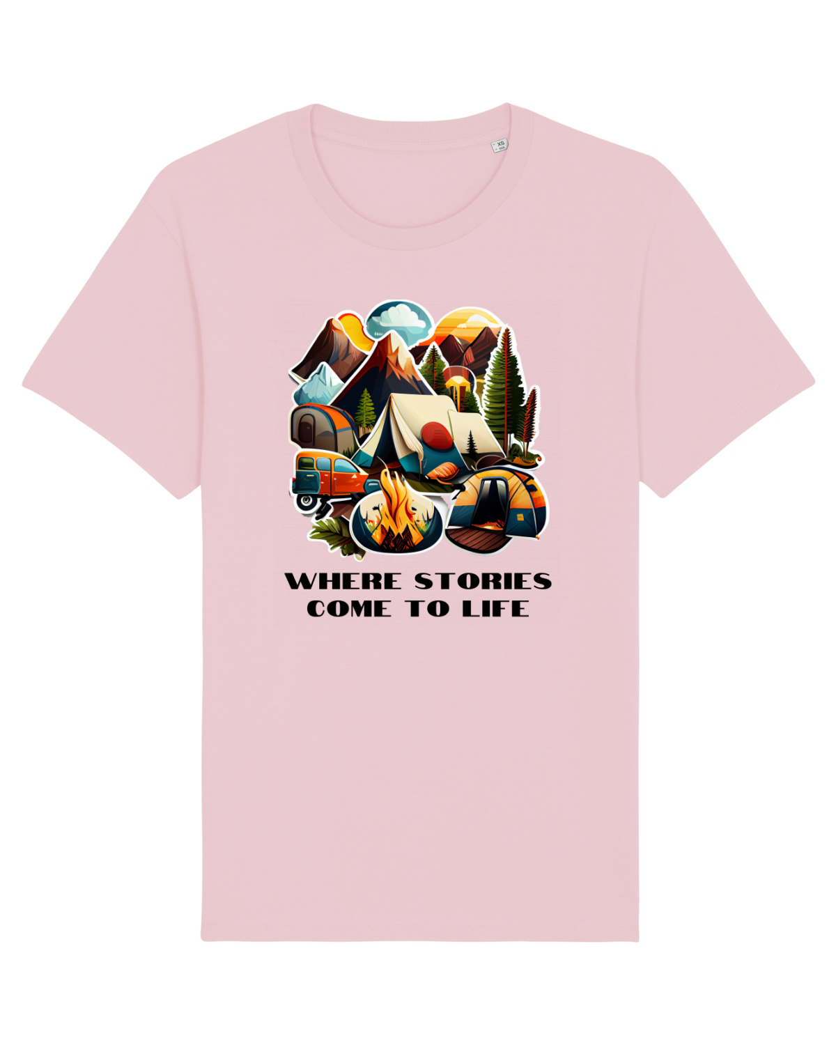 Tricou mânecă scurtă Unisex Rocker Cotton Pink