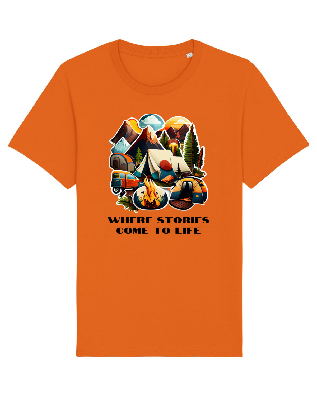 Tricou mânecă scurtă Unisex Rocker Bright Orange