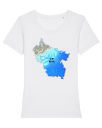 Buzău County Map Tricou mânecă scurtă guler larg fitted Damă Expresser