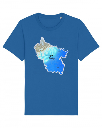 Buzău County Map Royal Blue