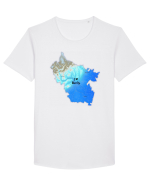 Buzău County Map Tricou mânecă scurtă guler larg Bărbat Skater