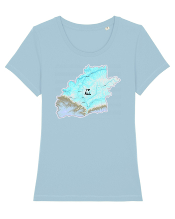 Sibiu County Map Sky Blue