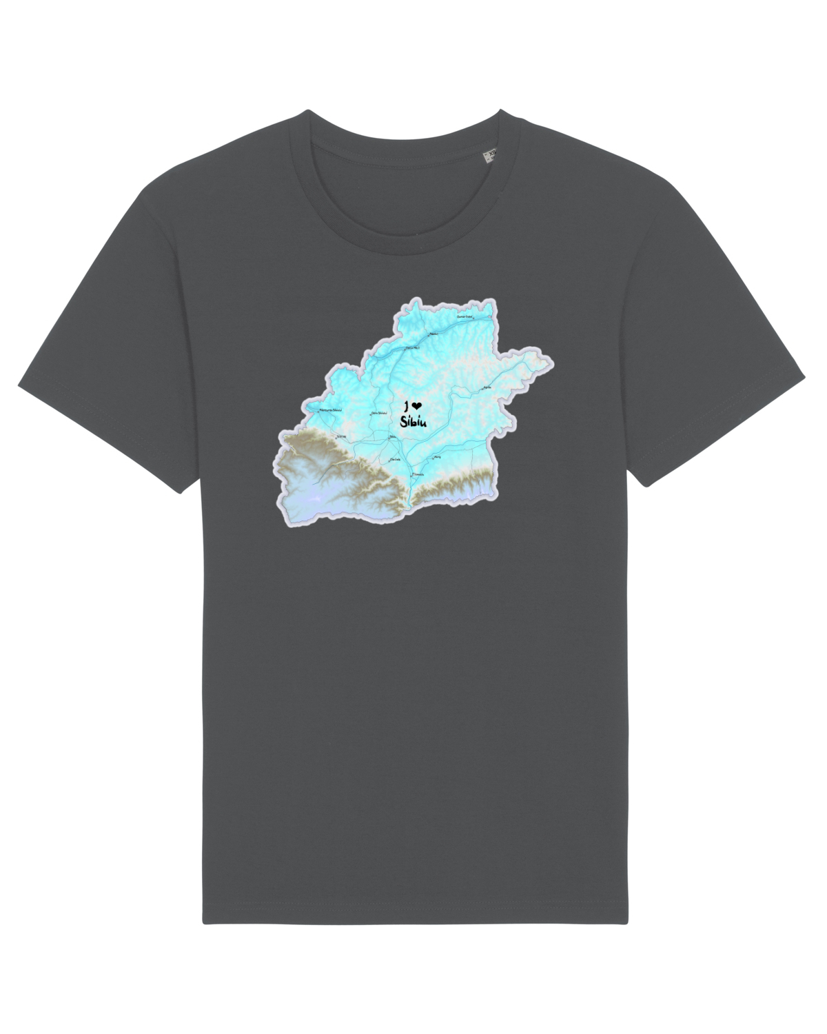 Tricou mânecă scurtă Unisex Rocker Anthracite