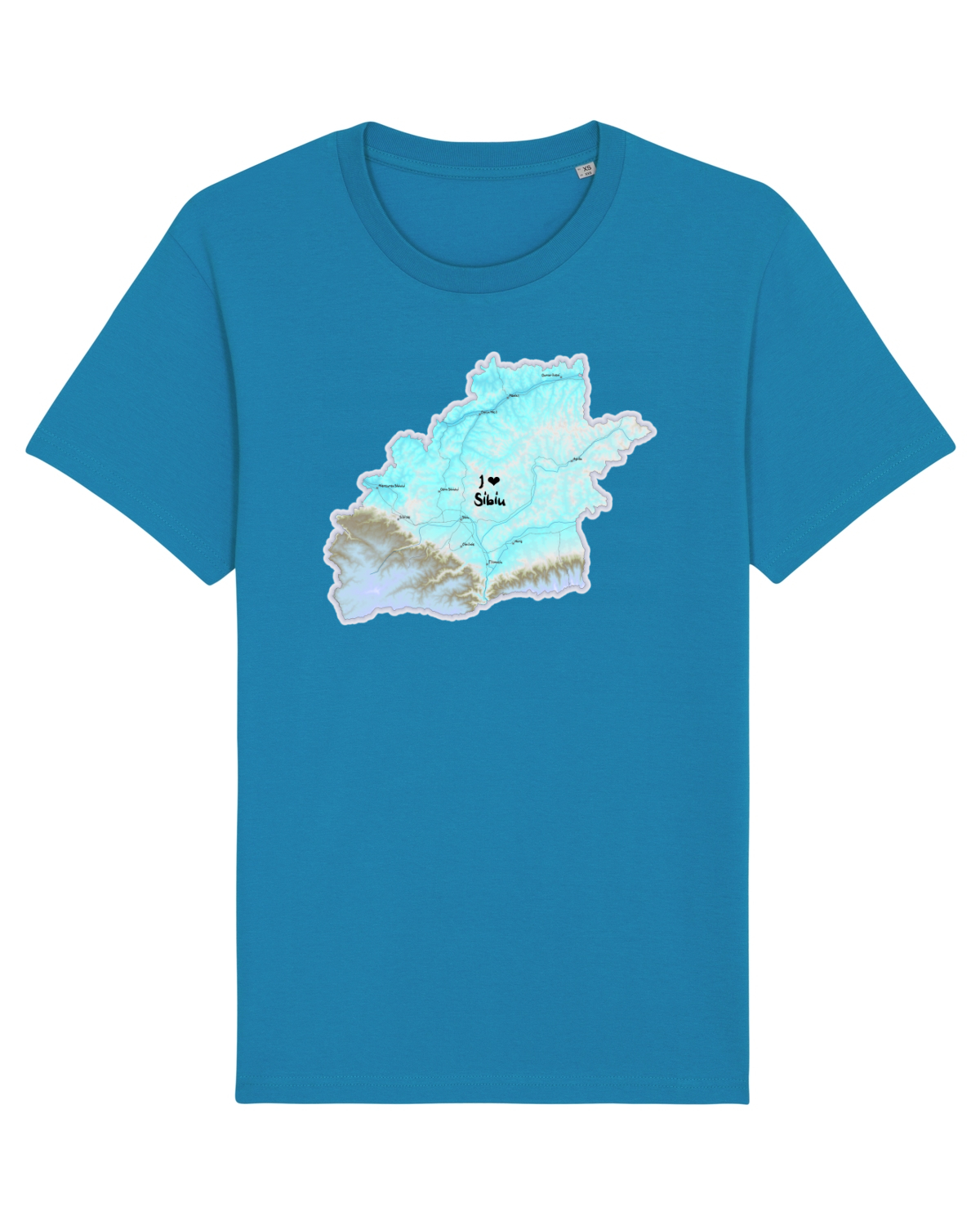 Tricou mânecă scurtă Unisex Rocker Azur