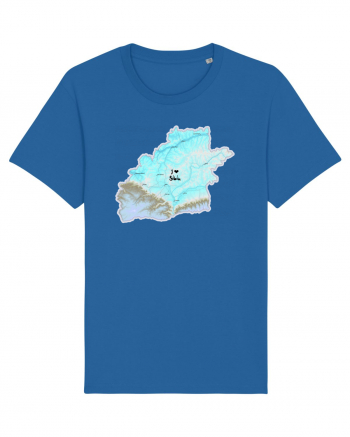 Sibiu County Map Royal Blue