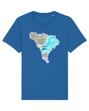 Alba County Map Royal Blue