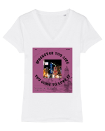 Wherever You Live You Come To Love It Tricou mânecă scurtă guler V Damă Evoker