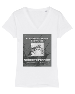 Everyone Makes Mistakes Nobody s Perfect Tricou mânecă scurtă guler V Damă Evoker
