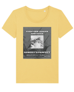 Everyone Makes Mistakes Nobody s Perfect Tricou mânecă scurtă guler larg fitted Damă Expresser