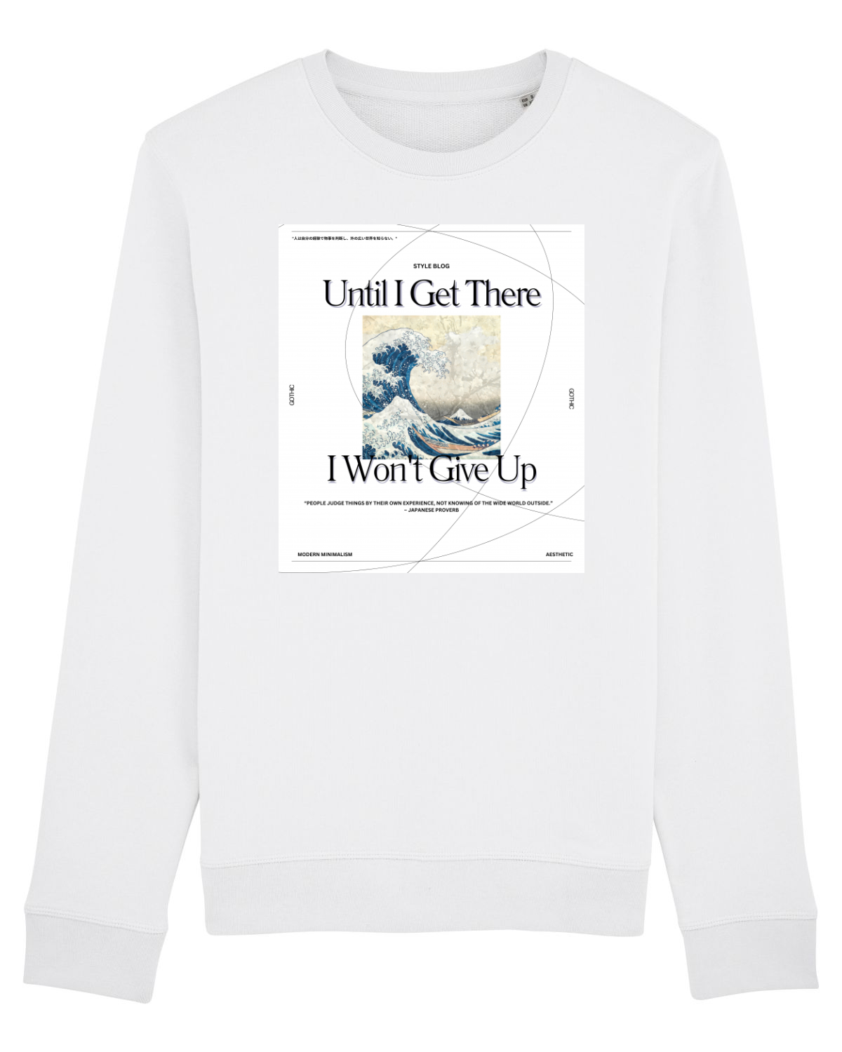 Bluză mânecă lungă Unisex Rise White