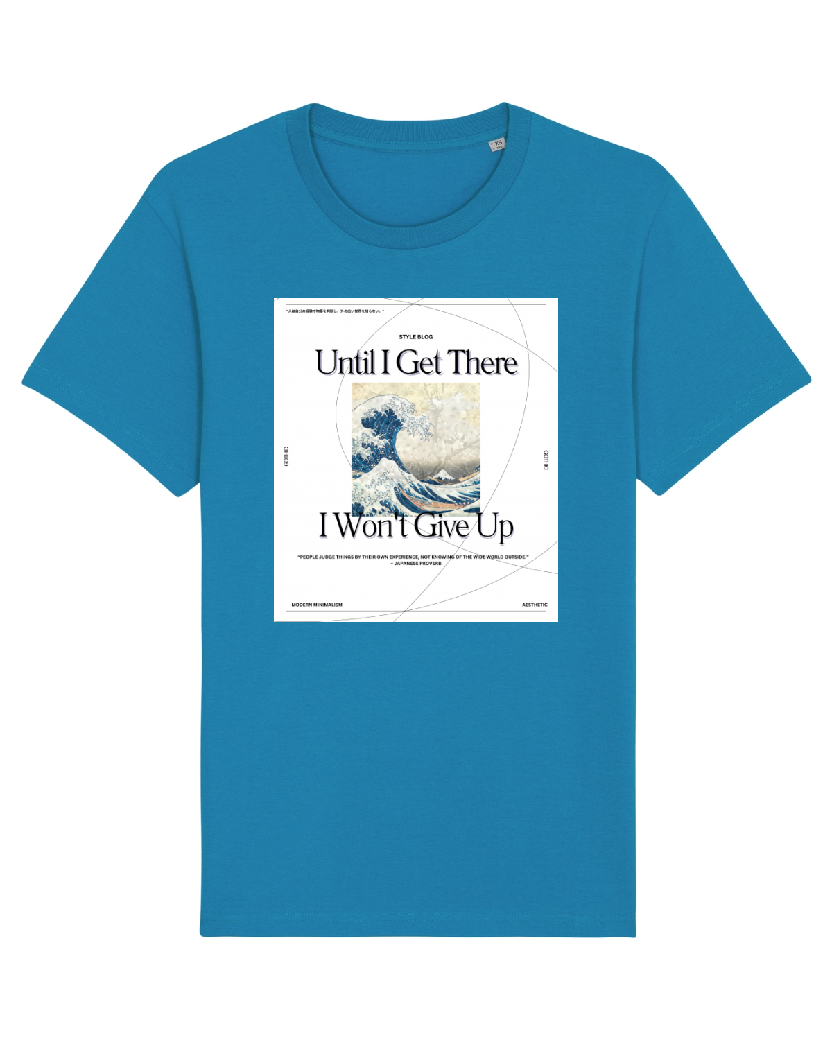 Tricou mânecă scurtă Unisex Rocker Azur