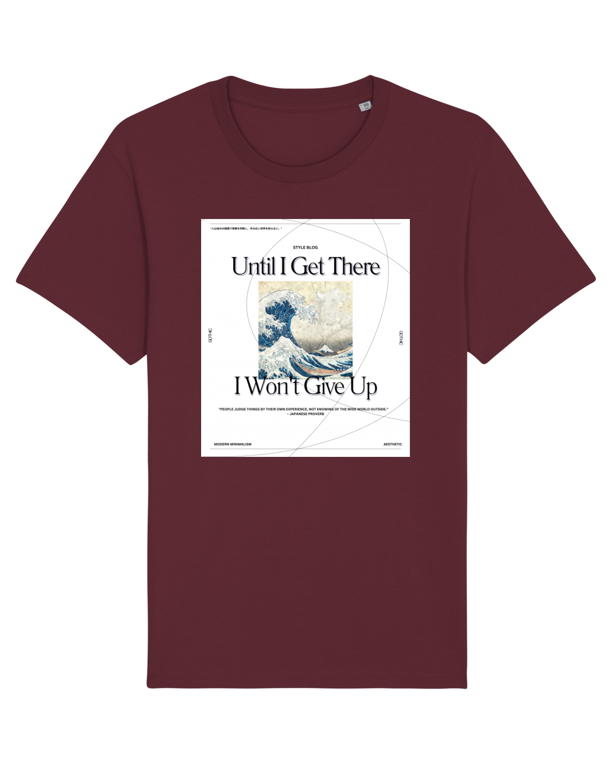 Tricou mânecă scurtă Unisex Rocker Burgundy