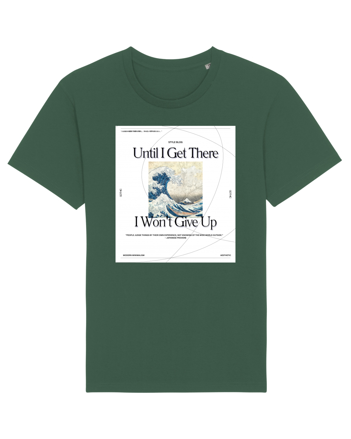 Tricou mânecă scurtă Unisex Rocker Bottle Green