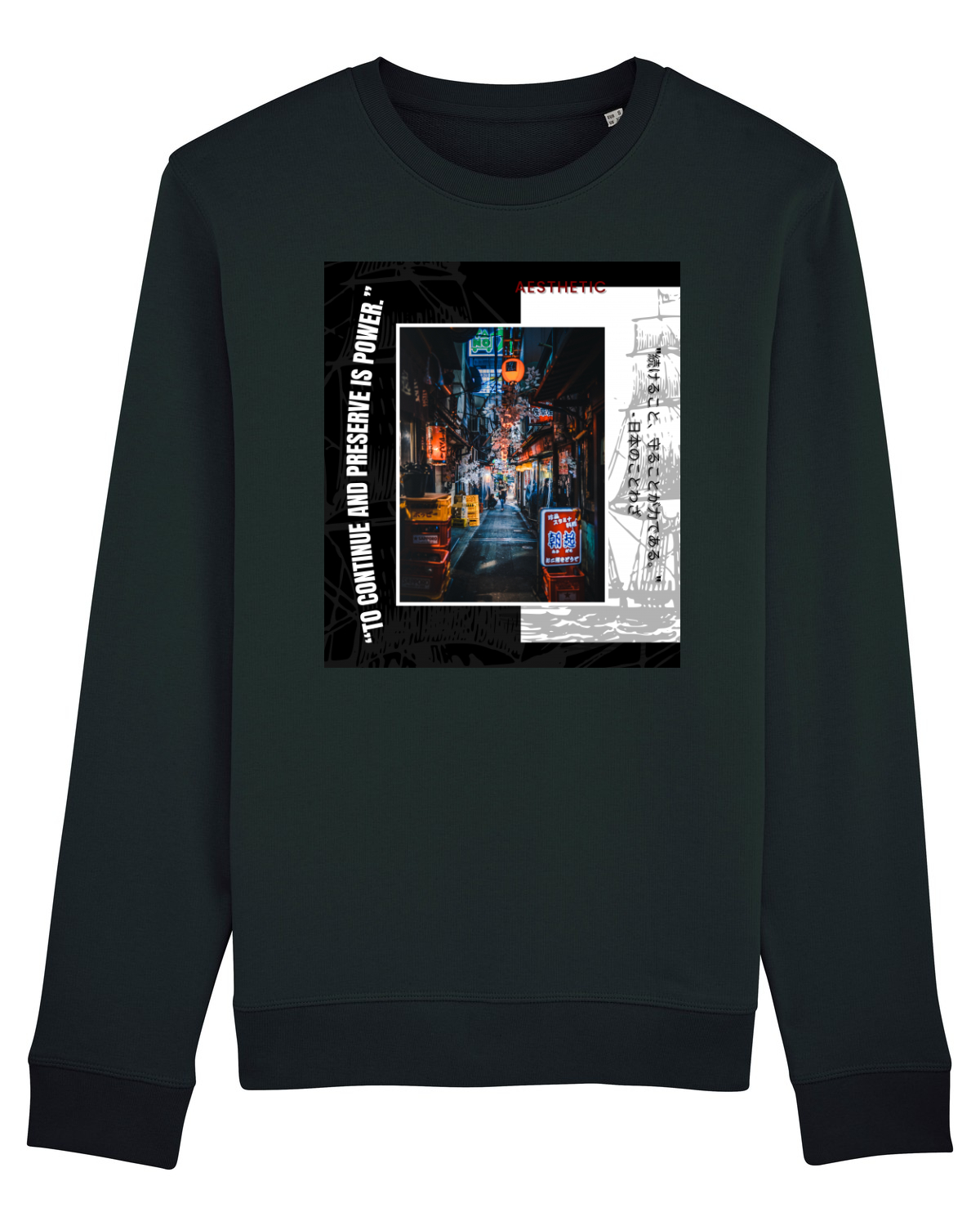 Bluză mânecă lungă Unisex Rise Black
