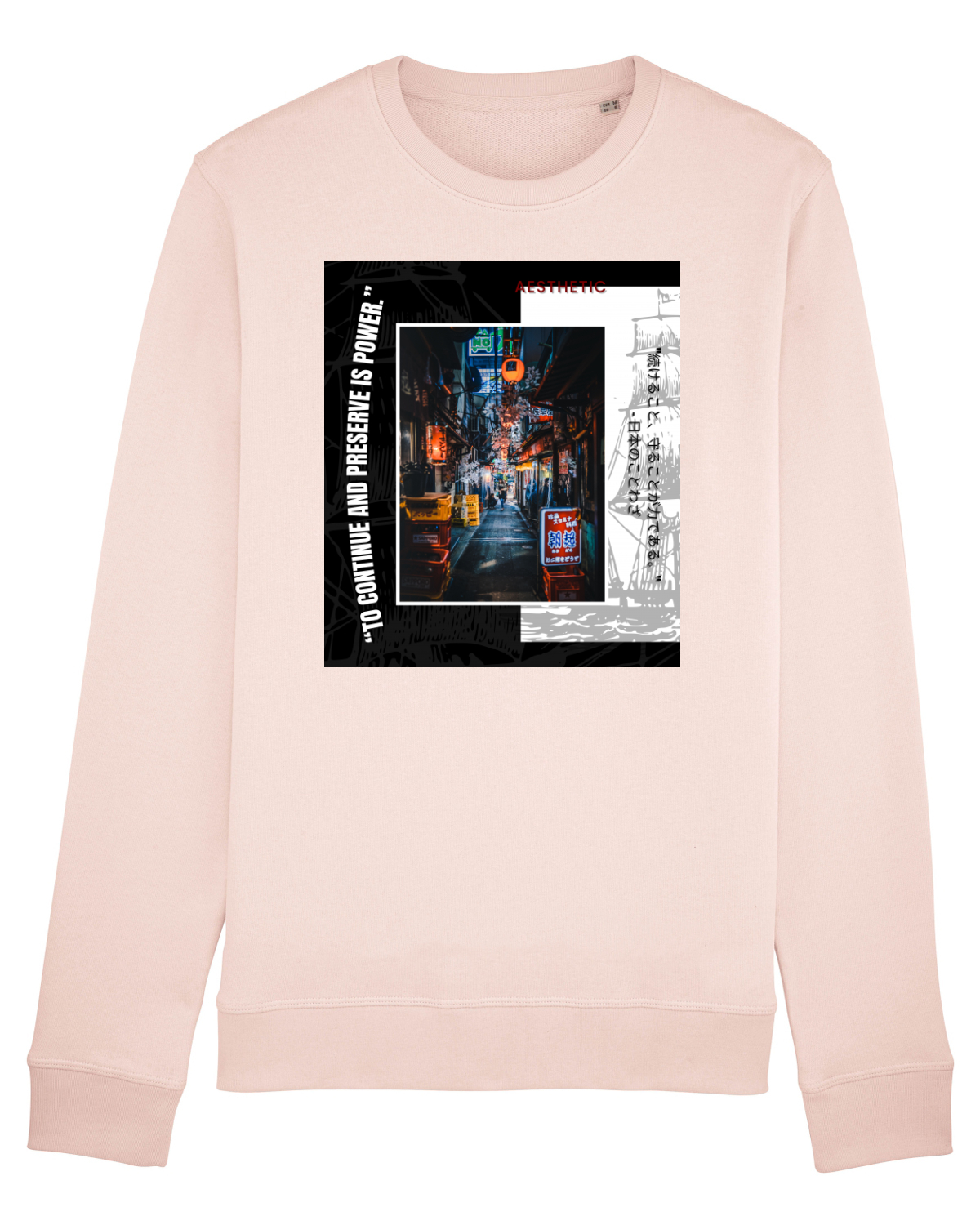 Bluză mânecă lungă Unisex Rise Candy Pink