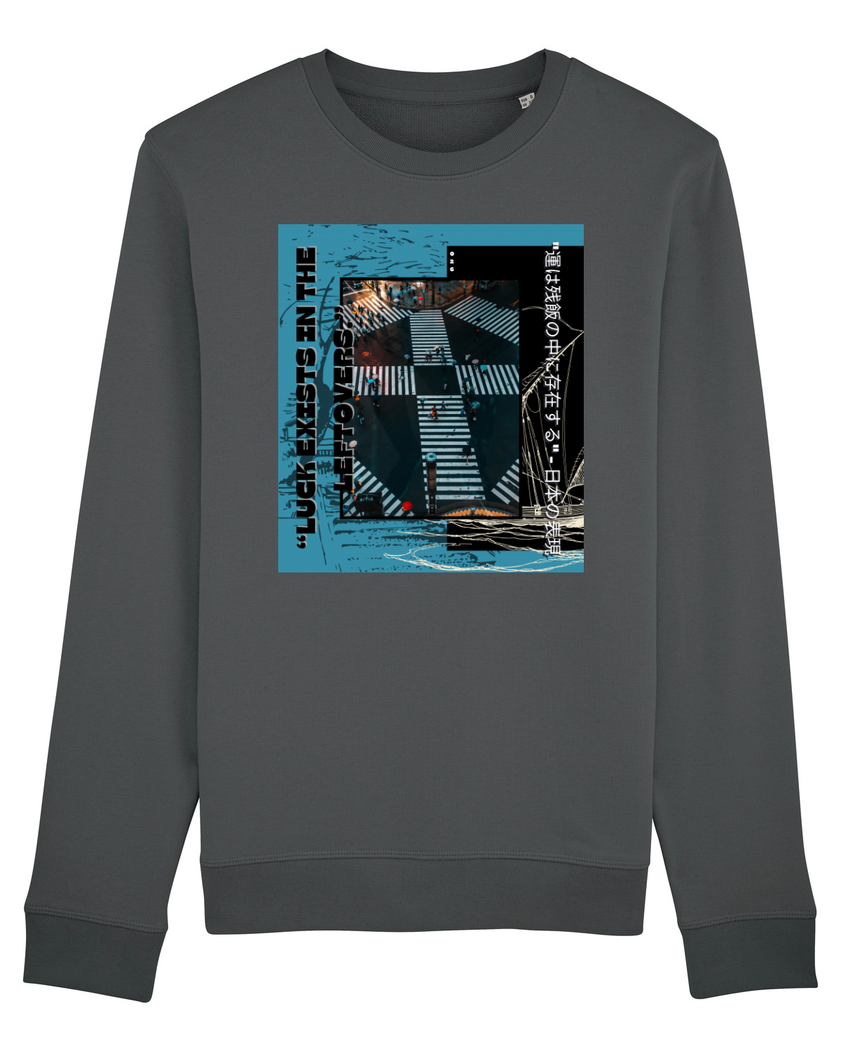 Bluză mânecă lungă Unisex Rise Anthracite