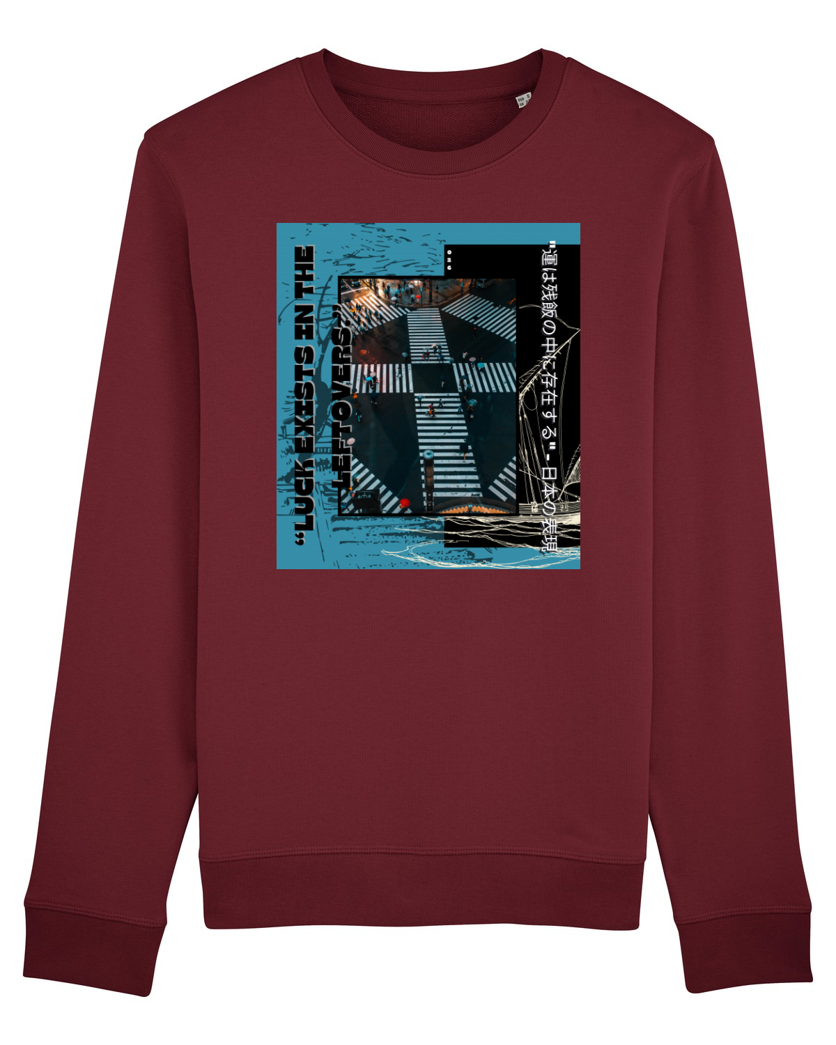 Bluză mânecă lungă Unisex Rise Burgundy