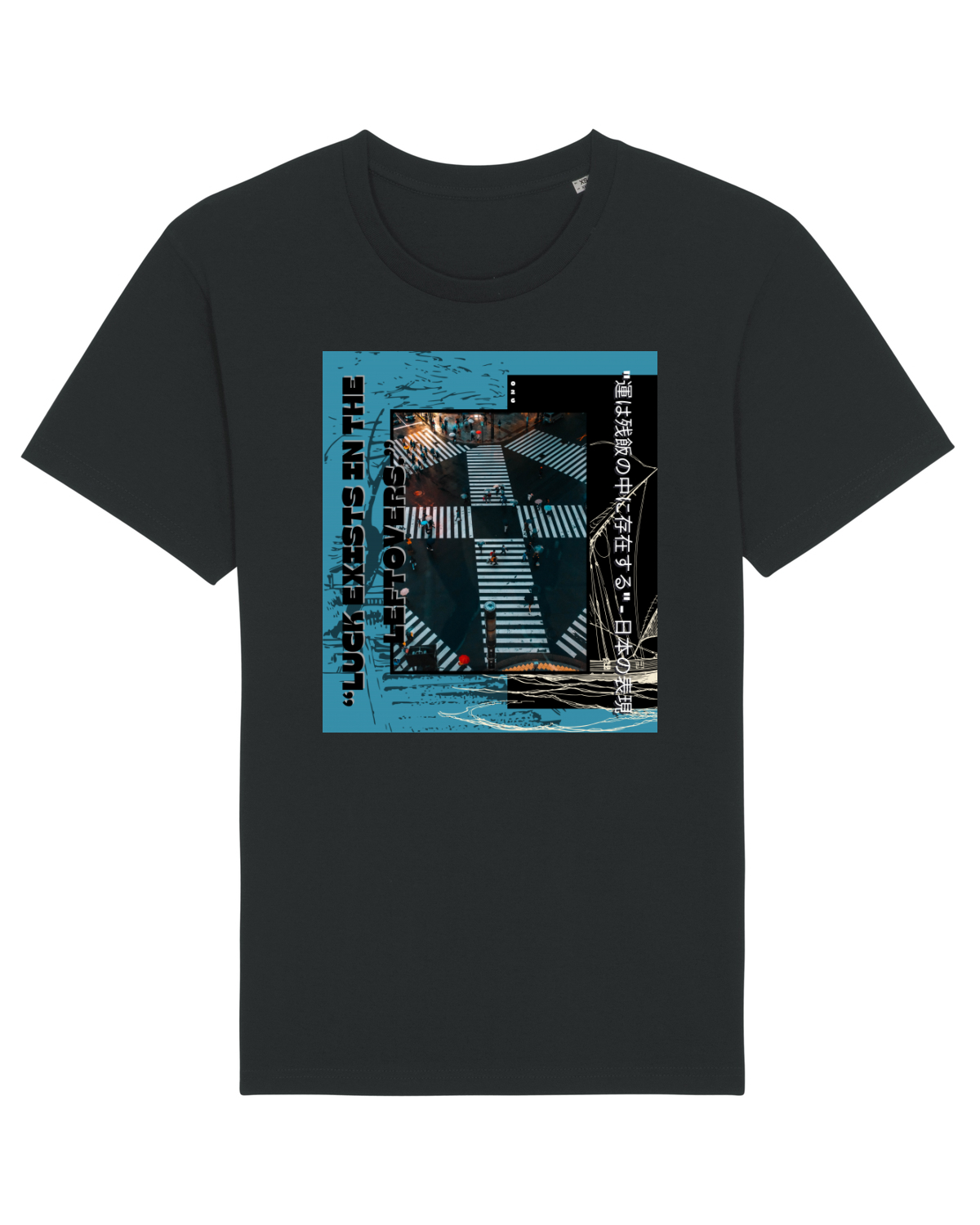 Tricou mânecă scurtă Unisex Rocker Black