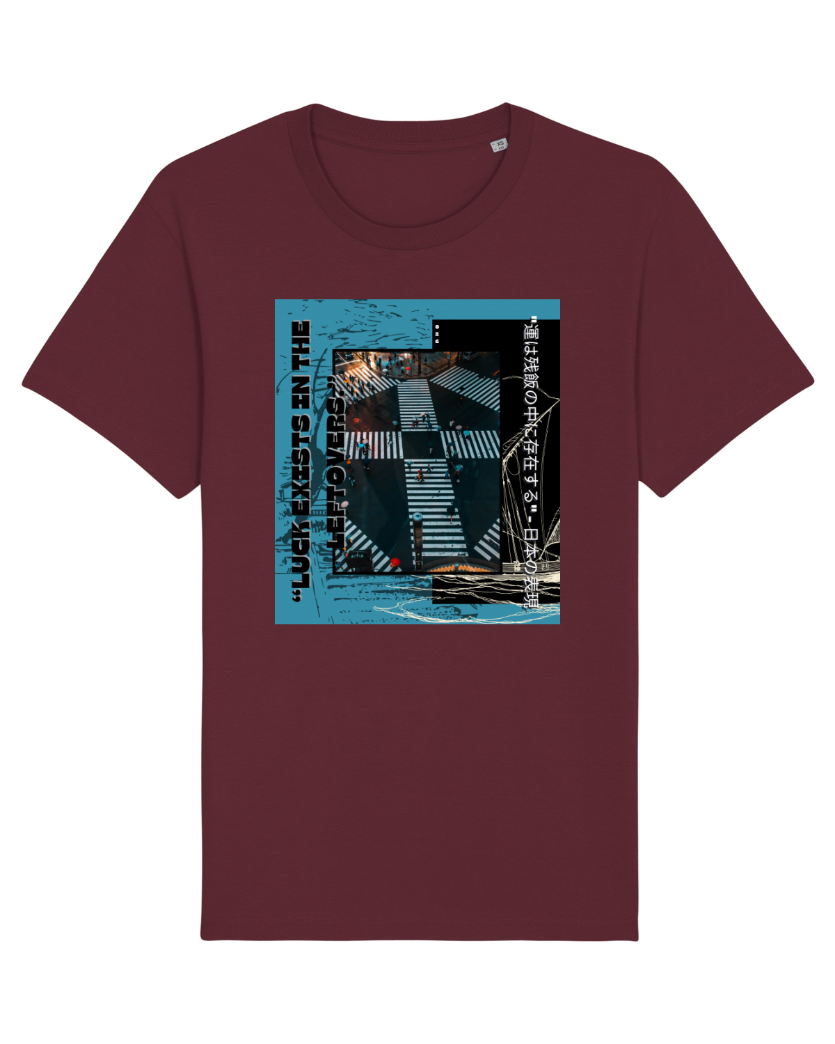 Tricou mânecă scurtă Unisex Rocker Burgundy
