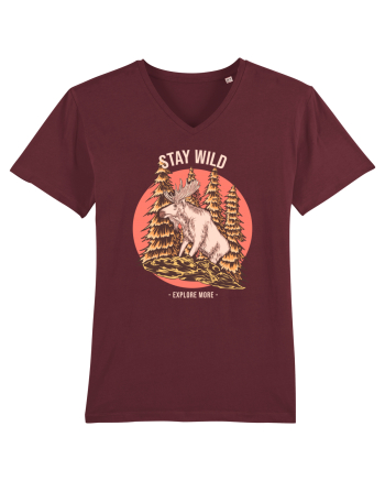 Stay Wild Explore More Burgundy
