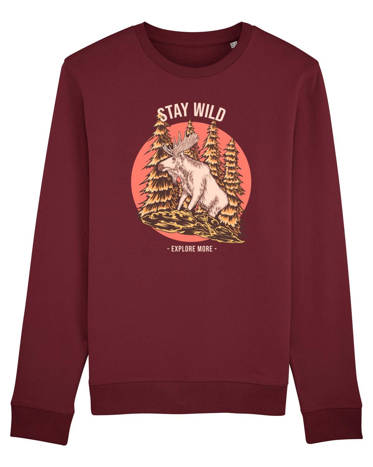 Bluză mânecă lungă Unisex Rise Burgundy