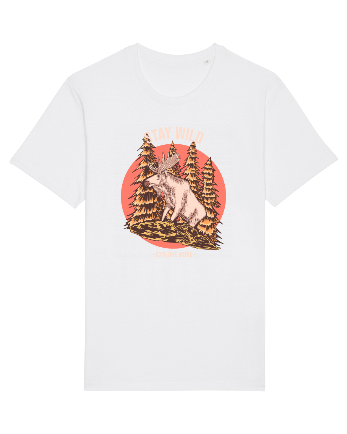 Tricou mânecă scurtă Unisex Rocker White