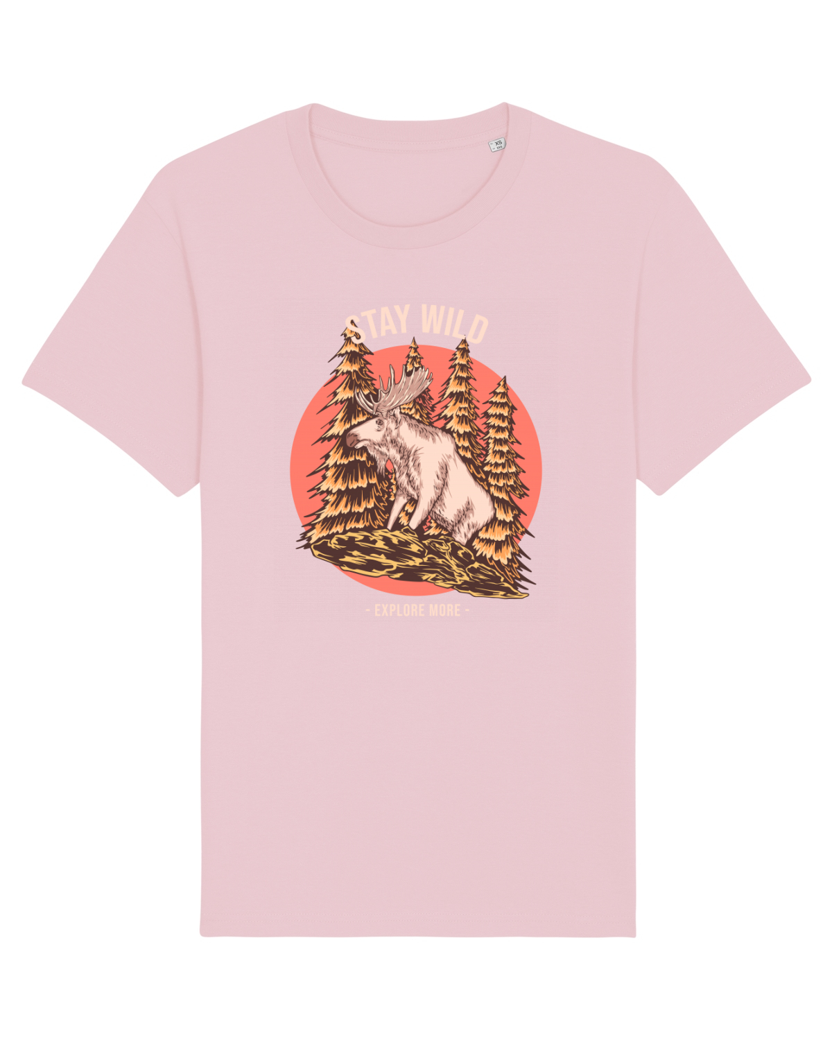 Tricou mânecă scurtă Unisex Rocker Cotton Pink