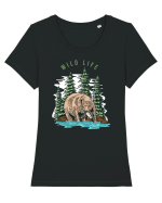 Wild Life Tricou mânecă scurtă guler larg fitted Damă Expresser