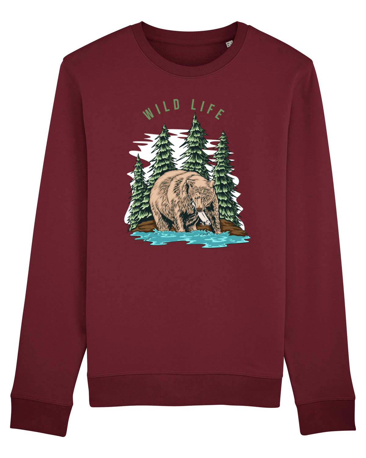 Bluză mânecă lungă Unisex Rise Burgundy