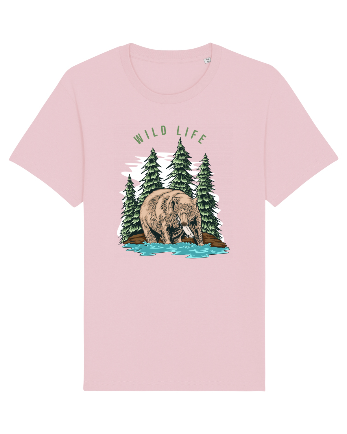 Tricou mânecă scurtă Unisex Rocker Cotton Pink