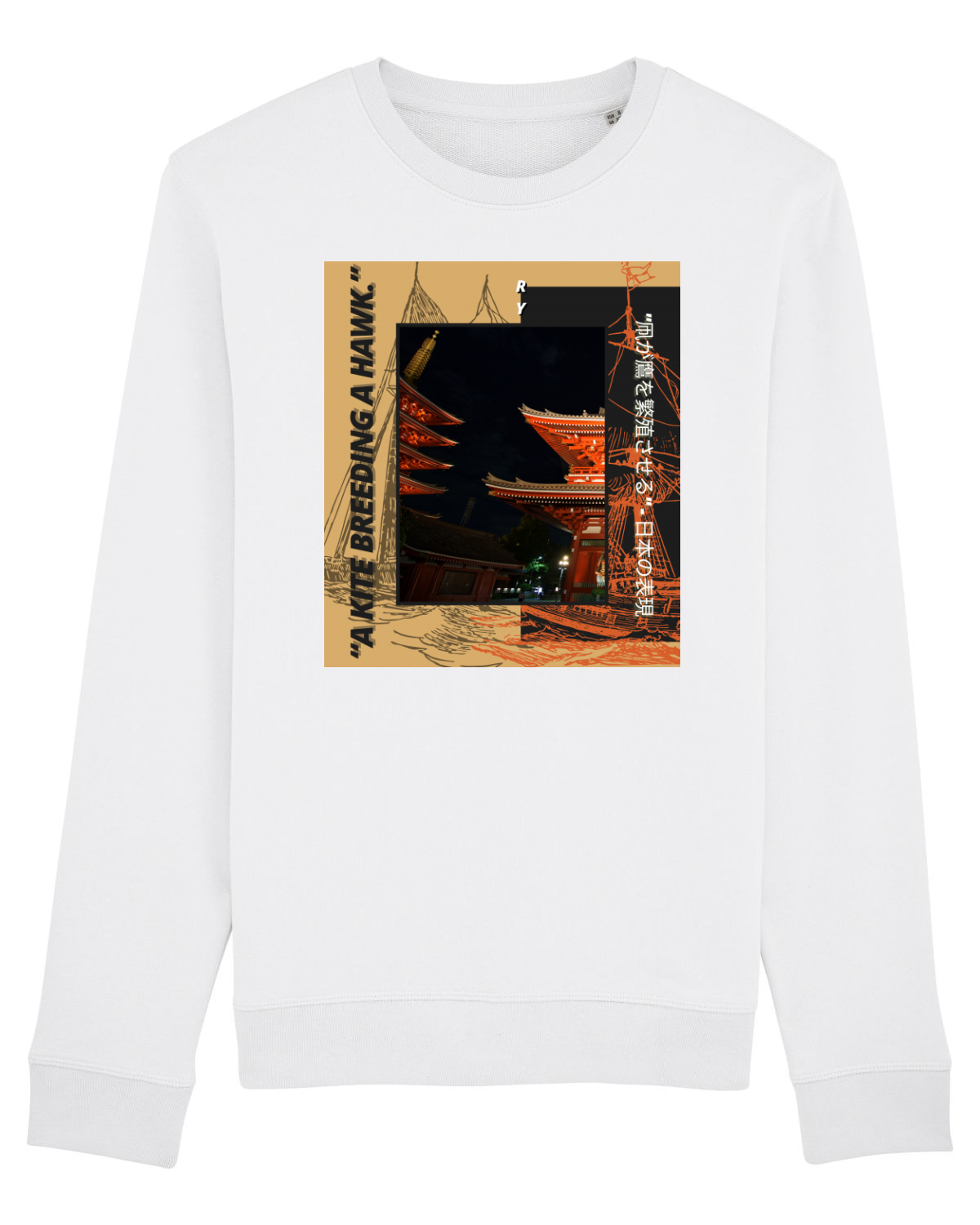 Bluză mânecă lungă Unisex Rise White