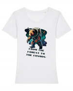 FROM THE FOREST TO THE COSMOS - V1 Tricou mânecă scurtă guler larg fitted Damă Expresser