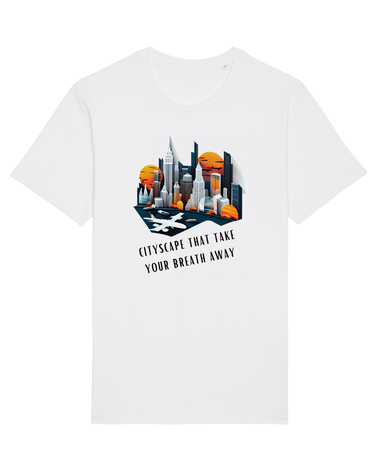 Tricou mânecă scurtă Unisex Rocker White