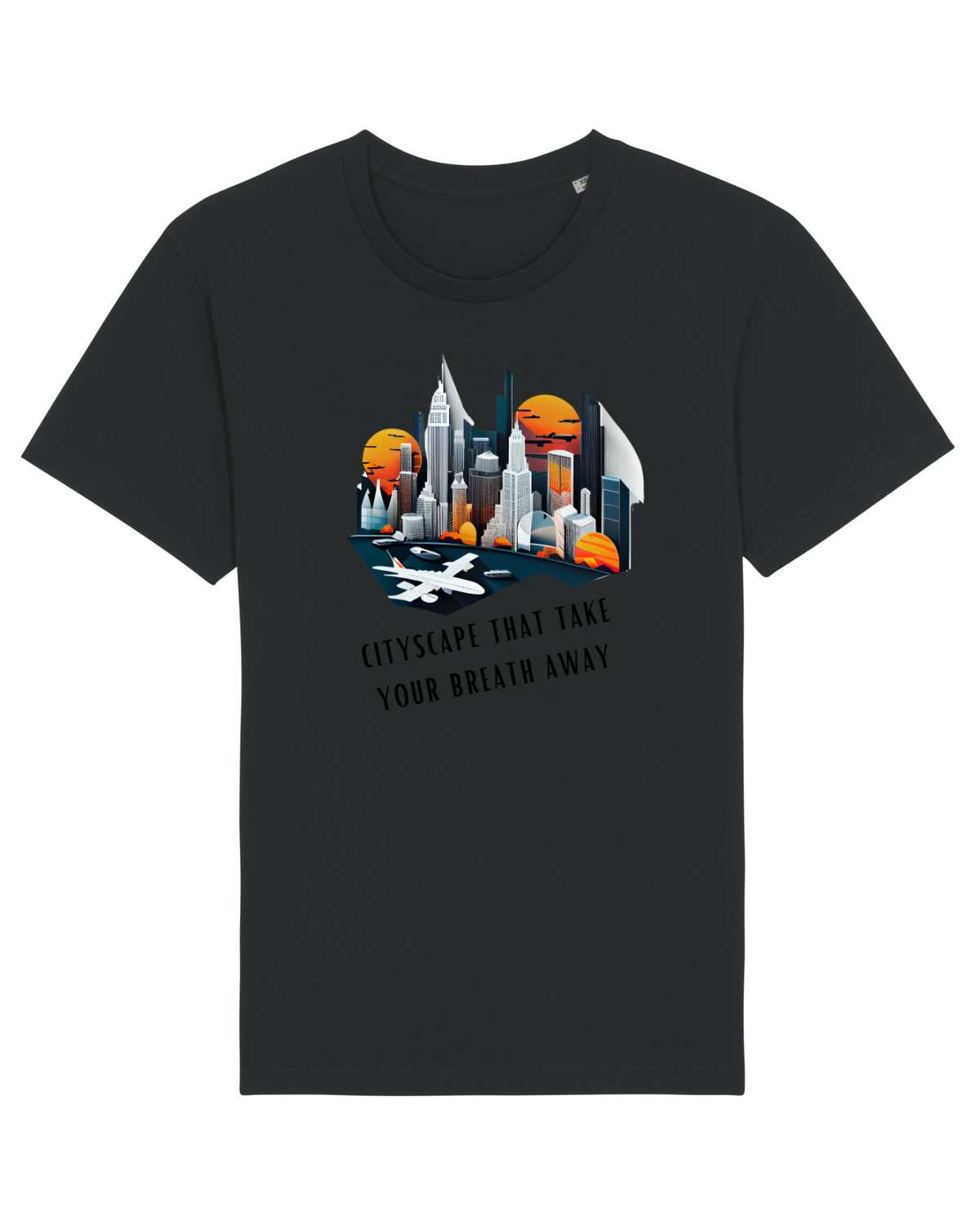Tricou mânecă scurtă Unisex Rocker Black