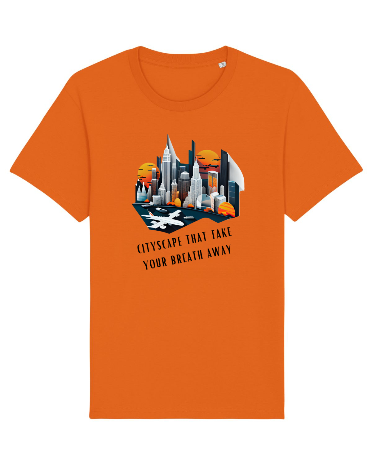 Tricou mânecă scurtă Unisex Rocker Bright Orange