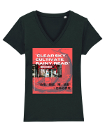 Clear Sky Cultivate Rainy Read Tricou mânecă scurtă guler V Damă Evoker