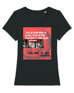 Clear Sky Cultivate Rainy Read Tricou mânecă scurtă guler larg fitted Damă Expresser