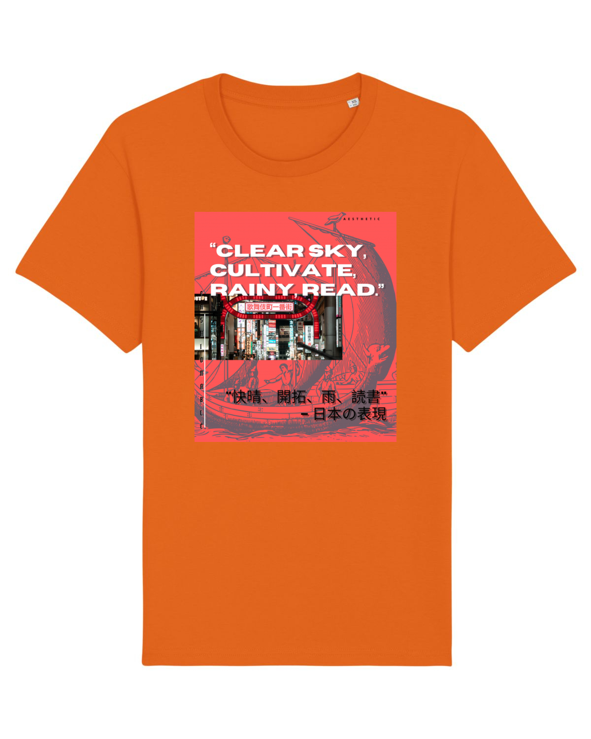 Tricou mânecă scurtă Unisex Rocker Bright Orange