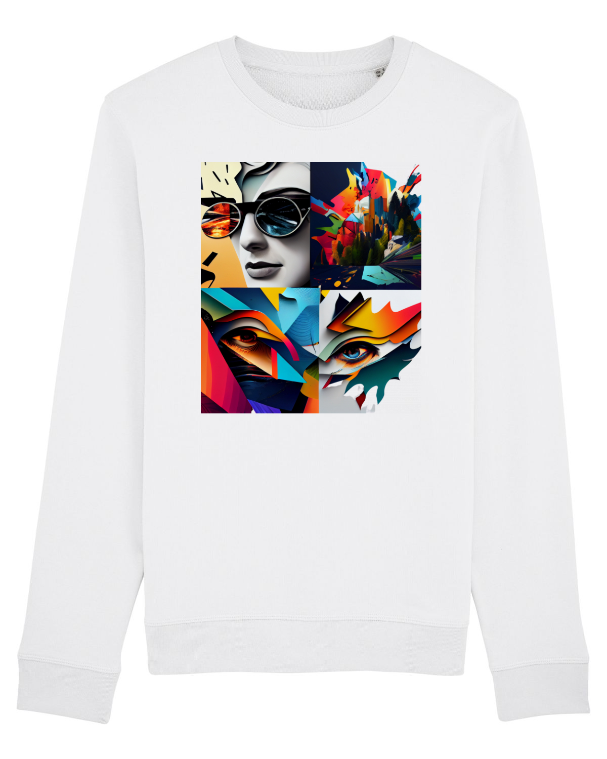 Bluză mânecă lungă Unisex Rise White