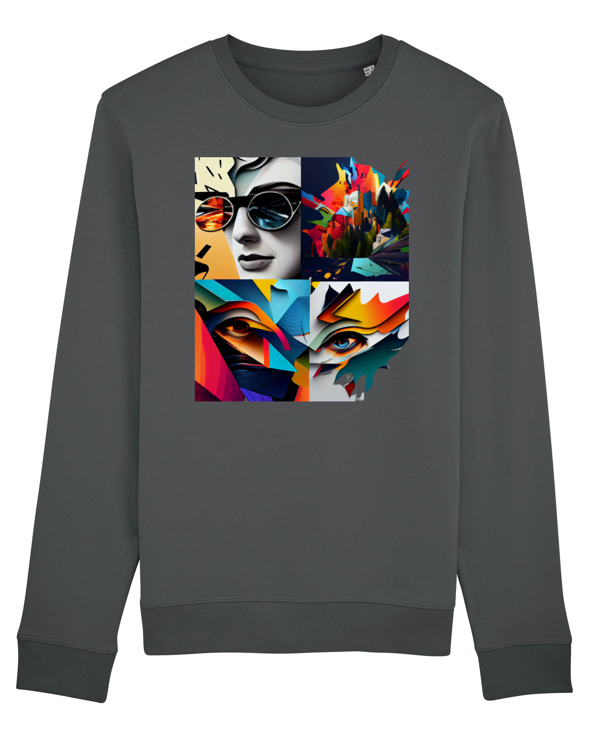 Bluză mânecă lungă Unisex Rise Anthracite