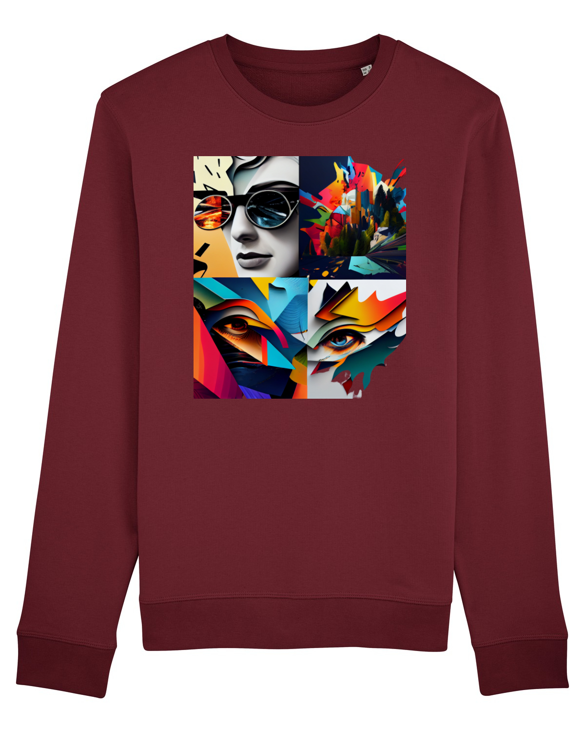 Bluză mânecă lungă Unisex Rise Burgundy