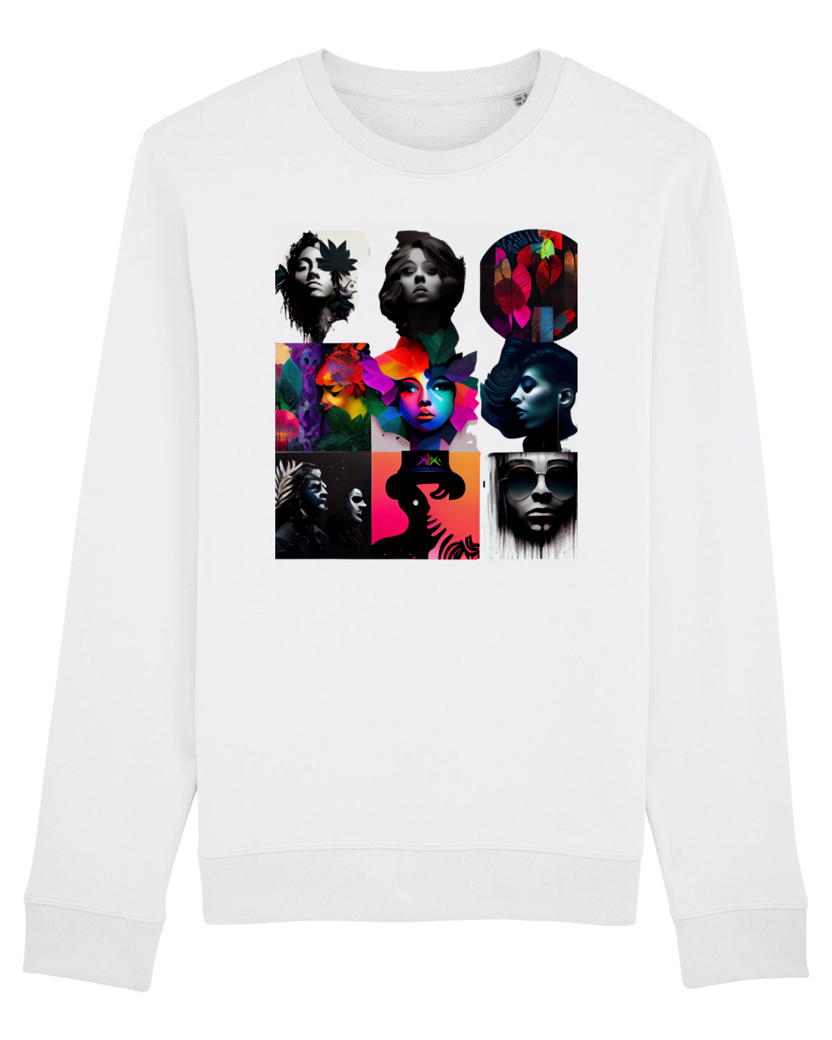 Bluză mânecă lungă Unisex Rise White