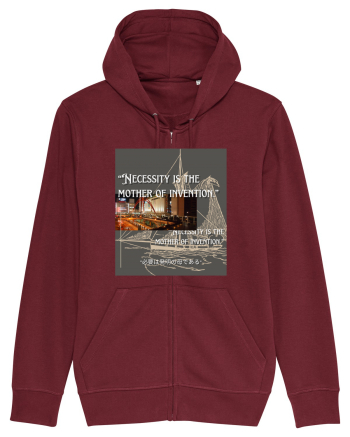 Necessity I sThe Mother Of Invention Burgundy