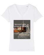 Necessity I sThe Mother Of Invention Tricou mânecă scurtă guler V Damă Evoker