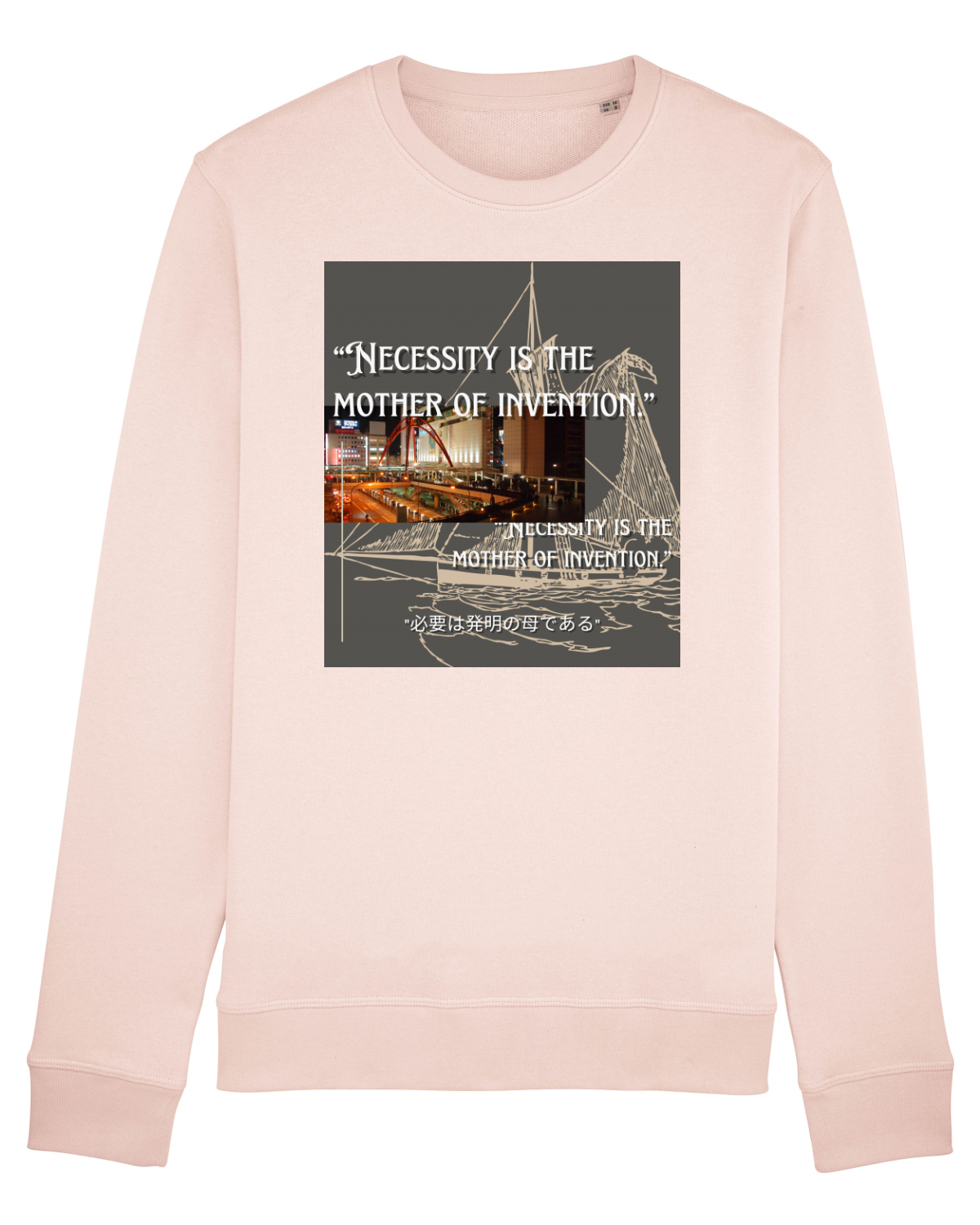 Bluză mânecă lungă Unisex Rise Candy Pink