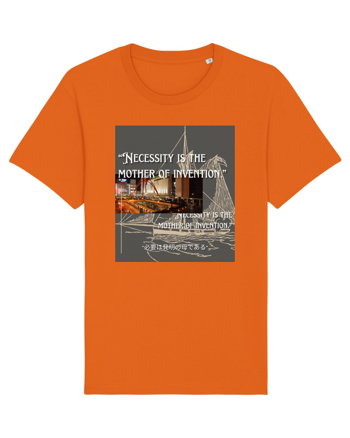 Tricou mânecă scurtă Unisex Rocker Bright Orange
