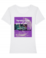 Variety Is The Spice Of Life Tricou mânecă scurtă guler larg fitted Damă Expresser