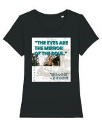 The Eyes Are The Mirrors Of The Soul Tricou mânecă scurtă guler larg fitted Damă Expresser