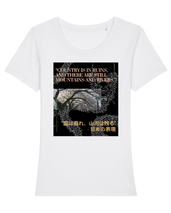 Country Is In Ruins And There Are Still Mountains And Rivers White